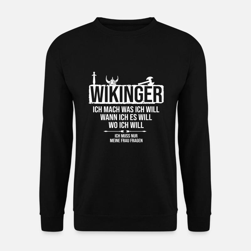Odin Thor Wikinger - Unisex Pullover - Schwarz
