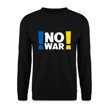 Pas de guerre Paix Mondiale Ukraine - Sweat-shirt Unisexe - noir - Devant - Alina (178cm) & Michal (187cm)