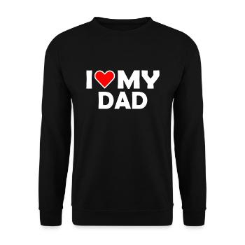 I love my dad - Sweat-shirt Unisexe - noir - Devant - Alina (178cm) & Michal (187cm)