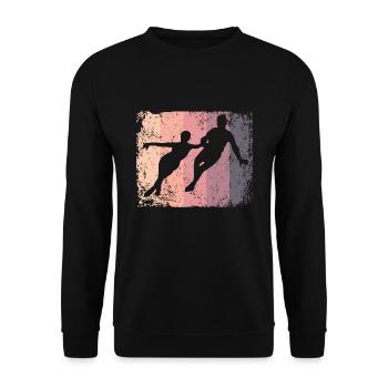 Figure Skating Figure Skating Ice Skating - Unisex Sweatshirt - black - Front - Alina (178cm) & Michal (187cm)