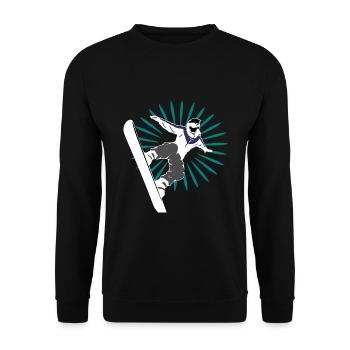 Snowboard Snowboard Snowboarder Sports d’hiver - Sweat-shirt Unisexe - noir - Devant - Alina (178cm) & Michal (187cm)