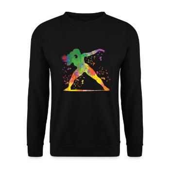 Lanceur de poids Colorsplash Lancer de poids - Sweat-shirt Unisexe - noir - Devant - Alina (178cm) & Michal (187cm)
