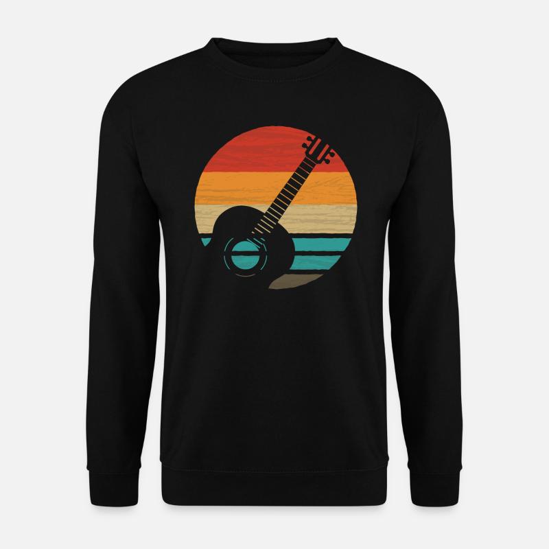 Gitarre Retro Style Vintage - Unisex Pullover - Schwarz