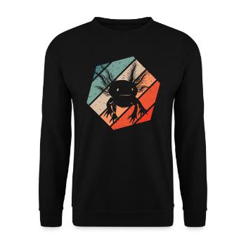 Axolotl Retro Style Vintage - Unisex Sweatshirt - black - Front - Alina (178cm) & Michal (187cm)