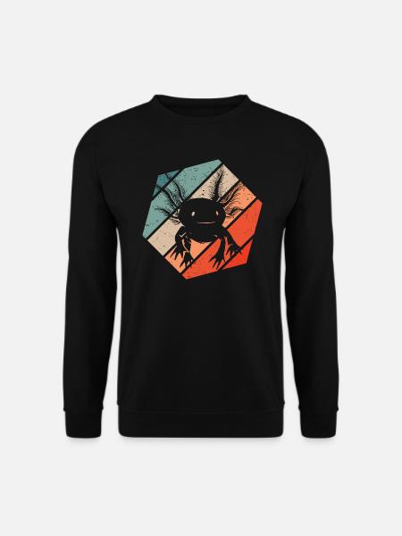 Axolotl Retro Style Vintage - Unisex Pullover - Schwarz