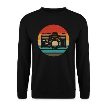 Caméra Retro Style Vintage - Sweat-shirt Unisexe - noir - Devant - Alina (178cm) & Michal (187cm)