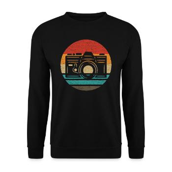 Caméra Retro Style Vintage - Sweat-shirt Unisexe - noir - Devant - Alina (178cm) & Michal (187cm)