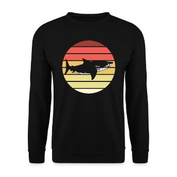 Hai Retro Style Vintage - Unisex Pullover - Schwarz - Vorne - Alina (178cm) & Michal (187cm)