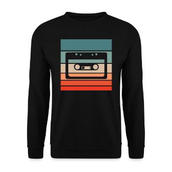 Cassette Retro Style Vintage - Sweat-shirt Unisexe - noir - Devant - Alina (178cm) & Michal (187cm)