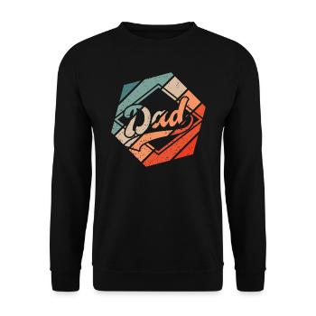 Fête des Pères Retro Style Vintage - Sweat-shirt Unisexe - noir - Devant - Alina (178cm) & Michal (187cm)