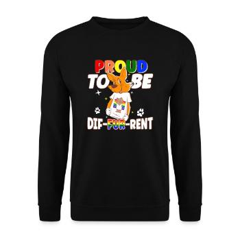 Furries want to be different fursona lustiges - Unisex Sweatshirt - black - Front - Alina (178cm) & Michal (187cm)