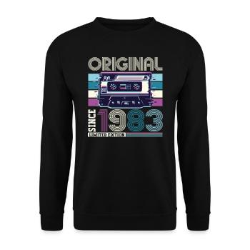 Original 1983 39th Birthday Gift Hommes - Sweat-shirt Unisexe - noir - Devant - Alina (178cm) & Michal (187cm)