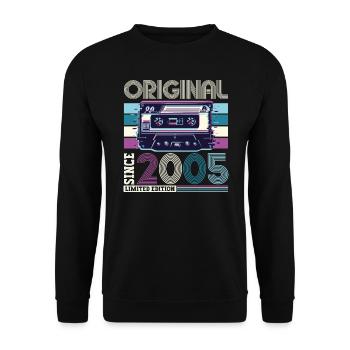Original 2005 17. Geburtstag Geschenk Herren - Unisex Pullover - Schwarz - Vorne - Alina (178cm) & Michal (187cm)