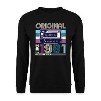 Original 1981 41st Birthday Gift Hommes - Sweat-shirt Unisexe - noir - Devant - Alina (178cm) & Michal (187cm)