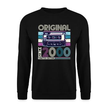 Original 2000 22ème Anniversaire Cadeau Hommes - Sweat-shirt Unisexe - noir - Devant - Alina (178cm) & Michal (187cm)