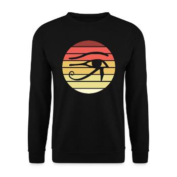 Eye Of Horus Retro Style Vintage - Unisex Sweatshirt - black - Front - Alina (178cm) & Michal (187cm)