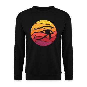 Eye Of Horus Retro Style Vintage - Unisex Sweatshirt - black - Front - Alina (178cm) & Michal (187cm)