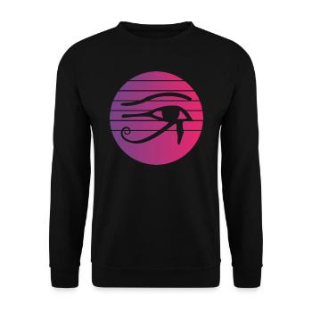 Eye Of Horus Retro Style Vintage - Unisex Sweatshirt - black - Front - Alina (178cm) & Michal (187cm)