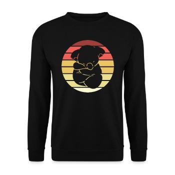 Koala Retro Style Vintage - Unisex Pullover - Schwarz - Vorne - Alina (178cm) & Michal (187cm)