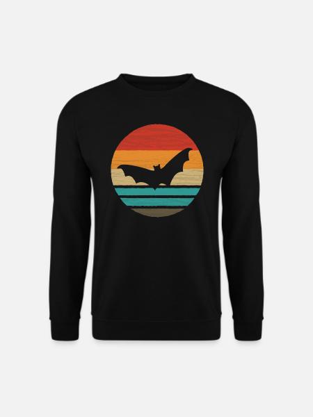 Bat Retro Style Vintage - Unisex Sweatshirt - black