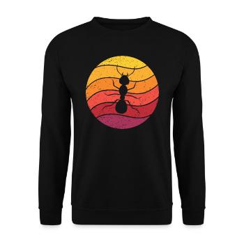 Fourmi Rétro Style Vintage - Sweat-shirt Unisexe - noir - Devant - Alina (178cm) & Michal (187cm)