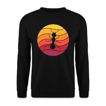 Fourmi Rétro Style Vintage - Sweat-shirt Unisexe - noir - Devant - Alina (178cm) & Michal (187cm)