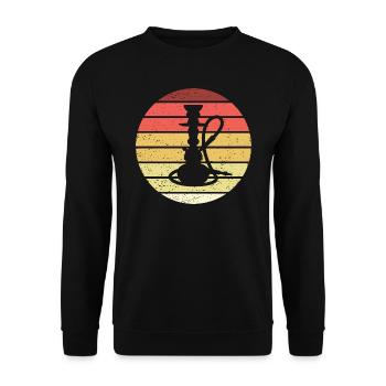 Water Pipe Retro Style Vintage - Unisex Sweatshirt - black - Front - Alina (178cm) & Michal (187cm)