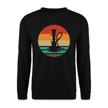 Water Pipe Retro Style Vintage - Unisex Sweatshirt - black - Front - Alina (178cm) & Michal (187cm)