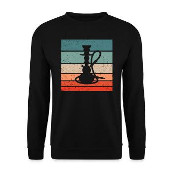 Water Pipe Retro Style Vintage - Unisex Sweatshirt - black - Front - Alina (178cm) & Michal (187cm)