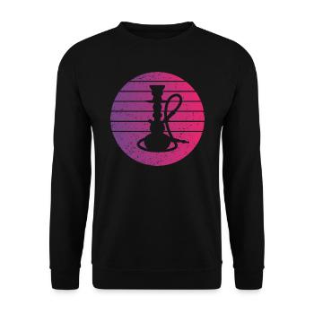 Water Pipe Retro Style Vintage - Unisex Sweatshirt - black - Front - Alina (178cm) & Michal (187cm)