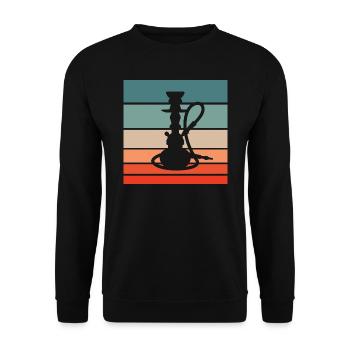 Water Pipe Retro Style Vintage - Unisex Sweatshirt - black - Front - Alina (178cm) & Michal (187cm)