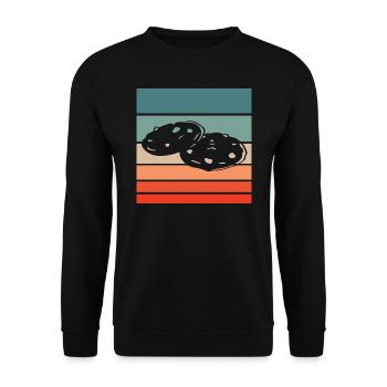 Kekse Retro Style Vintage - Unisex Pullover - Schwarz - Vorne - Alina (178cm) & Michal (187cm)