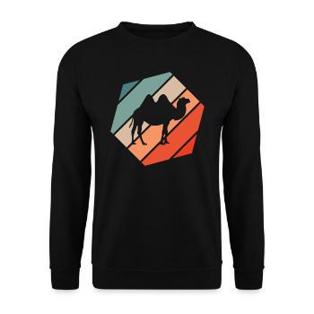 Camel Retro Style Vintage - Unisex Sweatshirt - black - Front - Alina (178cm) & Michal (187cm)