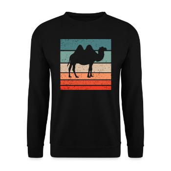 Camel Retro Style Vintage - Unisex Sweatshirt - black - Front - Alina (178cm) & Michal (187cm)