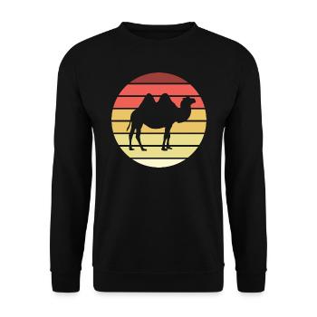 Camel Retro Style Vintage - Unisex Sweatshirt - black - Front - Alina (178cm) & Michal (187cm)
