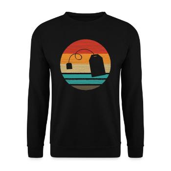 Sachets de thé Retro Style Vintage - Sweat-shirt Unisexe - noir - Devant - Alina (178cm) & Michal (187cm)