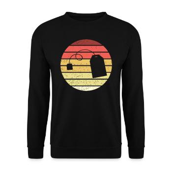 Sachets de thé Retro Style Vintage - Sweat-shirt Unisexe - noir - Devant - Alina (178cm) & Michal (187cm)