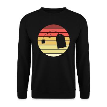 Sachets de thé Retro Style Vintage - Sweat-shirt Unisexe - noir - Devant - Alina (178cm) & Michal (187cm)