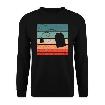 Sachets de thé Retro Style Vintage - Sweat-shirt Unisexe - noir - Devant - Alina (178cm) & Michal (187cm)