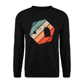 Sachets de thé Retro Style Vintage - Sweat-shirt Unisexe - noir - Devant - Alina (178cm) & Michal (187cm)