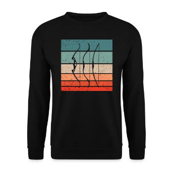 Archery Retro Style Vintage - Unisex Sweatshirt - black - Front - Alina (178cm) & Michal (187cm)