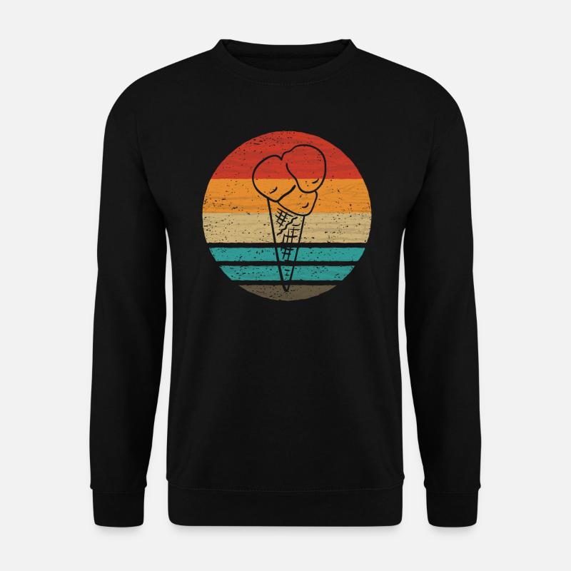 Eistüte Retro Style Vintage - Unisex Pullover - Schwarz