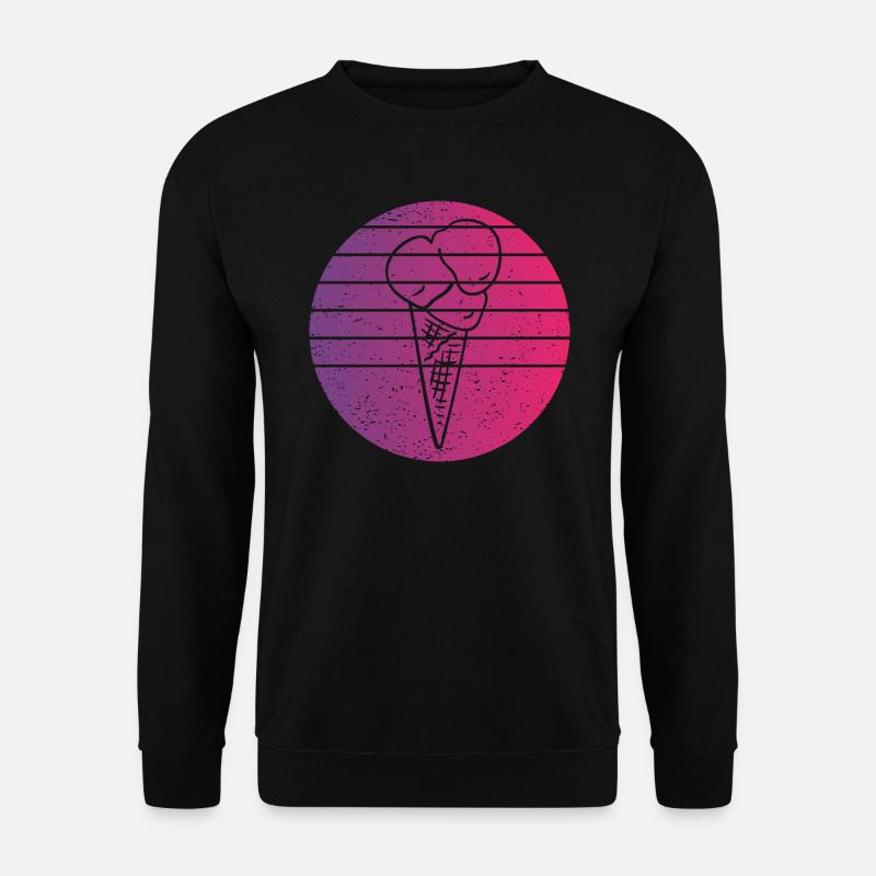 Eistüte Retro Style Vintage - Unisex Pullover - Schwarz