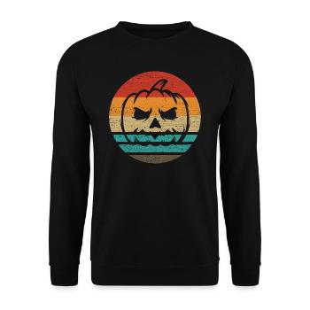 Citrouille Rétro Style Vintage - Sweat-shirt Unisexe - noir - Devant - Alina (178cm) & Michal (187cm)