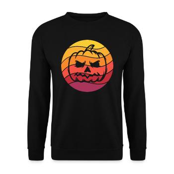 Citrouille Rétro Style Vintage - Sweat-shirt Unisexe - noir - Devant - Alina (178cm) & Michal (187cm)