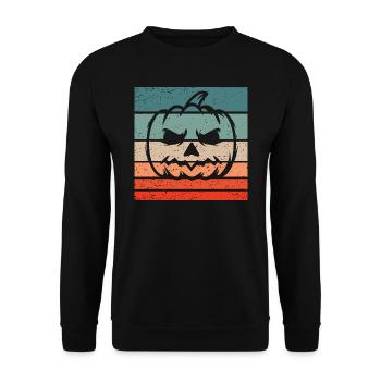 Citrouille Rétro Style Vintage - Sweat-shirt Unisexe - noir - Devant - Alina (178cm) & Michal (187cm)