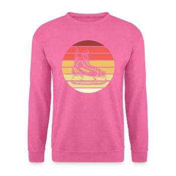 Eishockey Schlittschuh Retro Style Vintage - Unisex Pullover - Pink - Vorne