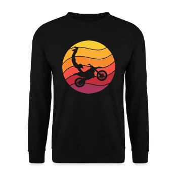 Motocross Seatgrab Retro Style Vintage - Sweat-shirt Unisexe - noir - Devant - Alina (178cm) & Michal (187cm)