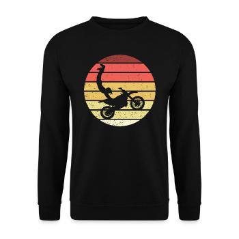 Motocross Seatgrab Retro Style Vintage - Sweat-shirt Unisexe - noir - Devant - Alina (178cm) & Michal (187cm)