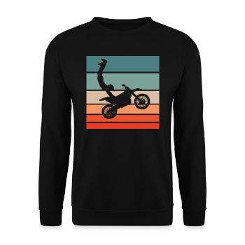 Motocross Seatgrab Retro Style Vintage - Sweat-shirt Unisexe - noir - Devant - Alina (178cm) & Michal (187cm)